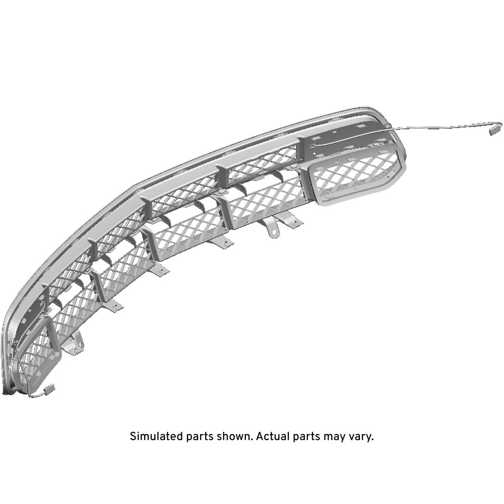 GM Genuine Parts Carbon Flash Metallic Front Lower Grille with Front View Drive Cameras, Baffles, Bezels, Nuts, and Bolts