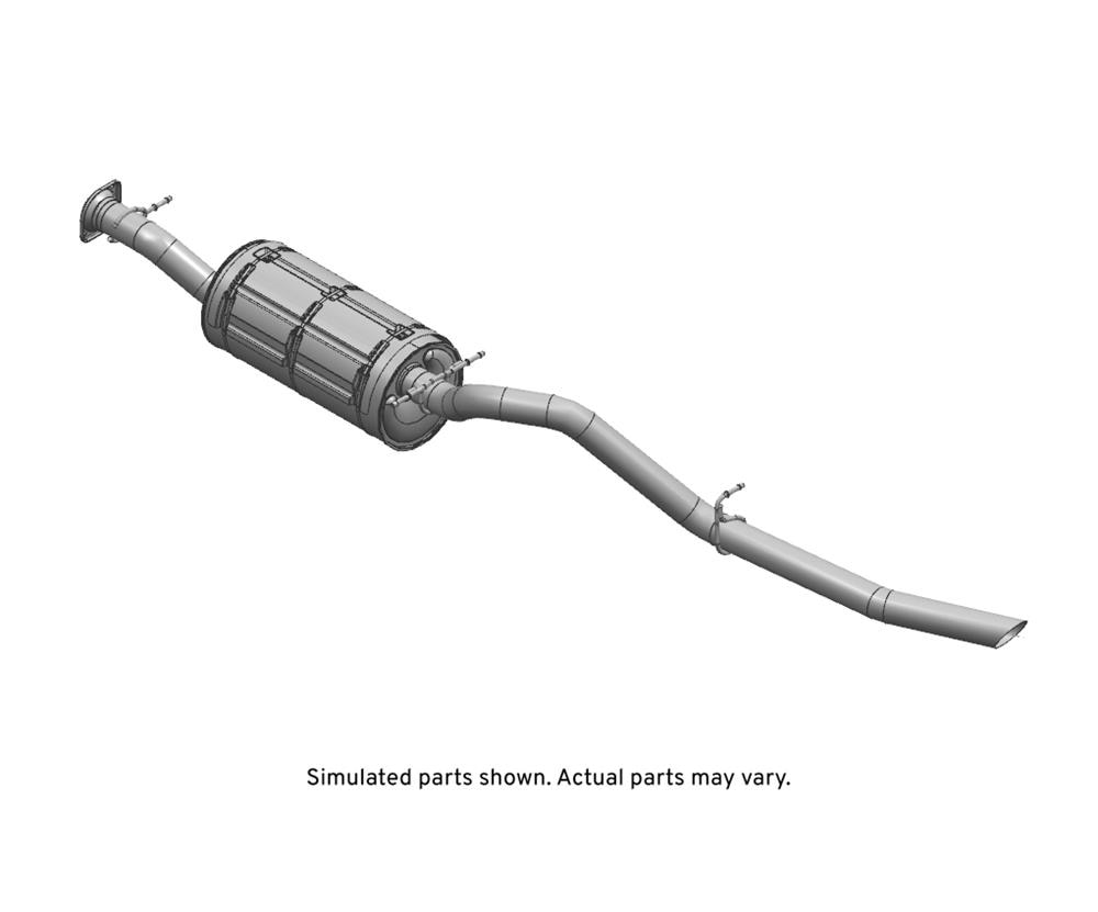 GM Genuine Parts Exhaust Muffler with Exhaust Pipe