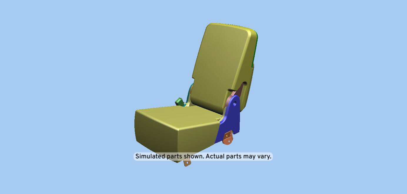 GM Genuine Parts Dark Ash Gray Front Center Seat