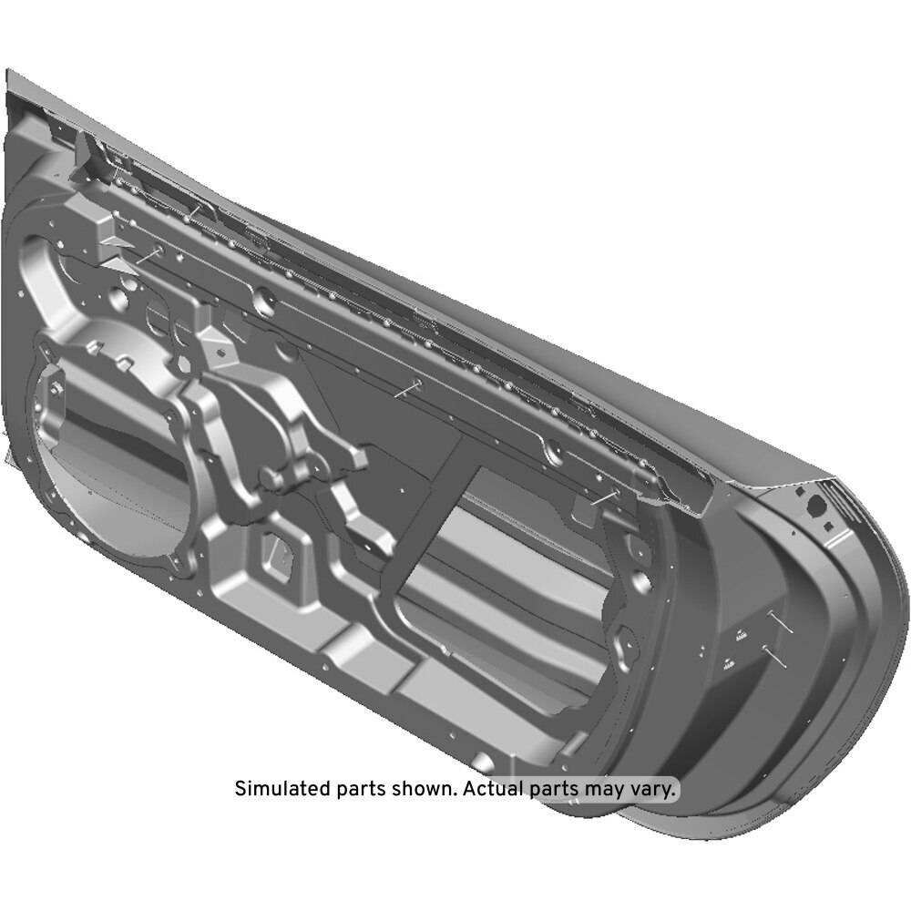 GM Genuine Parts Passenger Side Front Door with Reinforcement and Plate