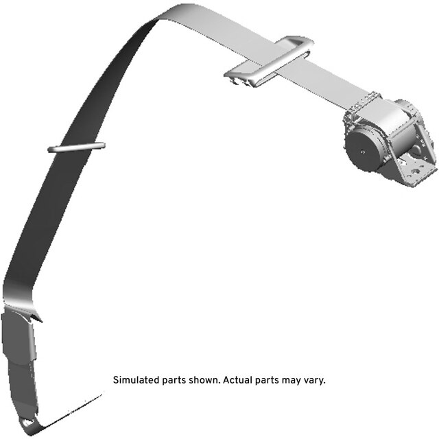 GM Genuine Parts Very Light Cashmere Rear Center Seat Belt with Retractor