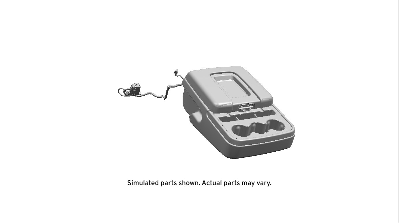 GM Genuine Parts Dark Ash Gray Front Center Seat Armrest