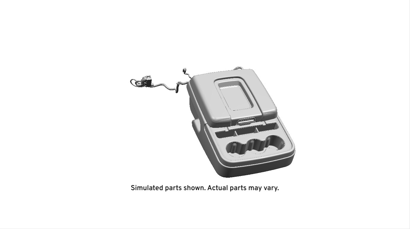 GM Genuine Parts Dark Ash Gray Front Center Seat Armrest