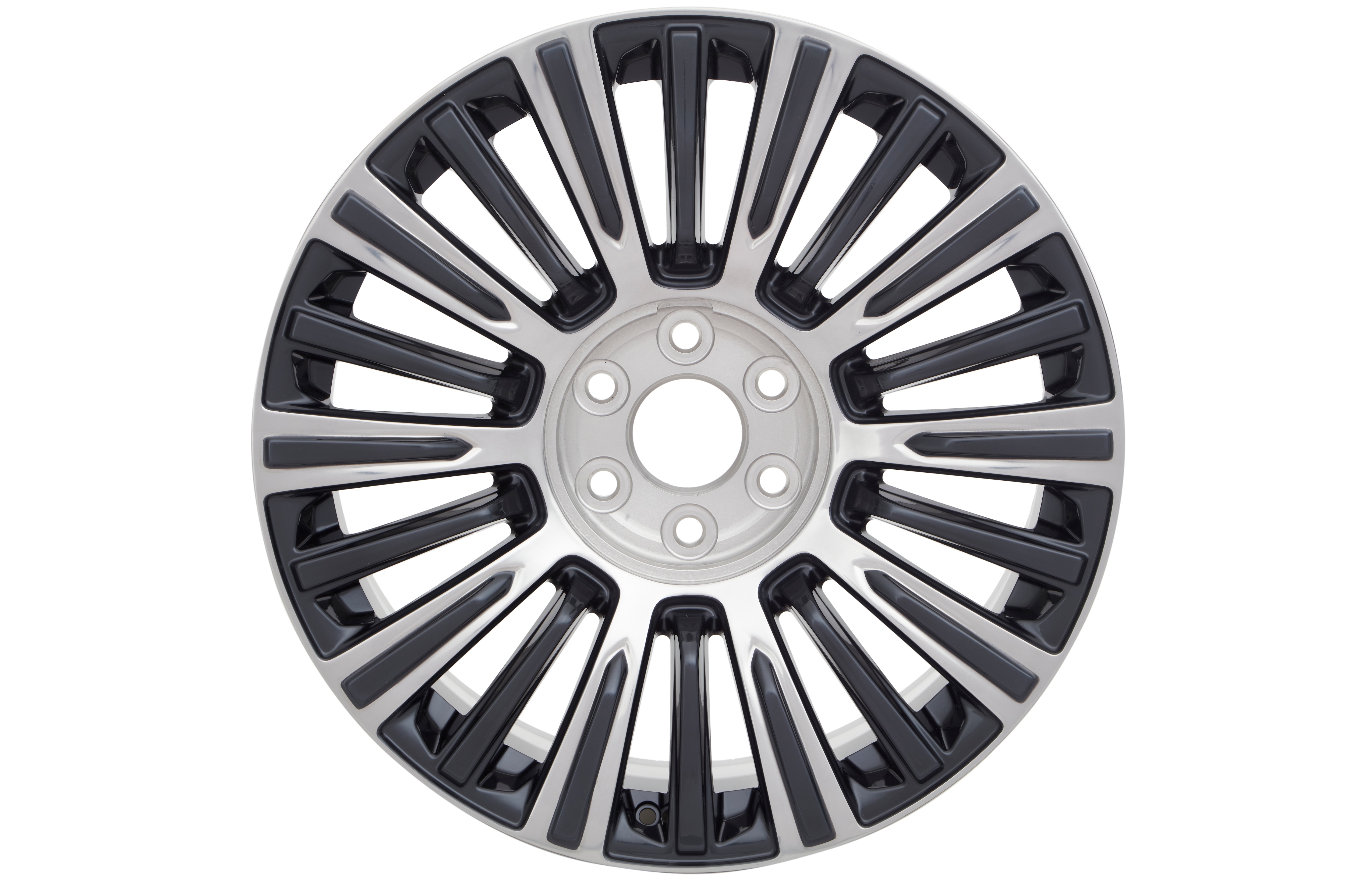 22x9-Inch Aluminum Multi-Spoke Wheel in Dark Android and Polished