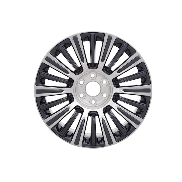 22x9-Inch Aluminum Multi-Spoke Wheel in Dark Android and Polished Finish