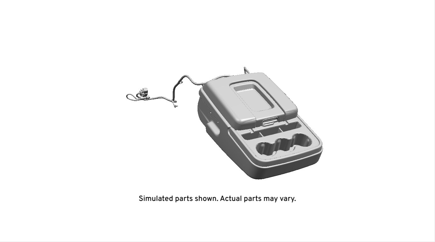 GM Genuine Parts Dark Ash Gray Front Center Seat Armrest