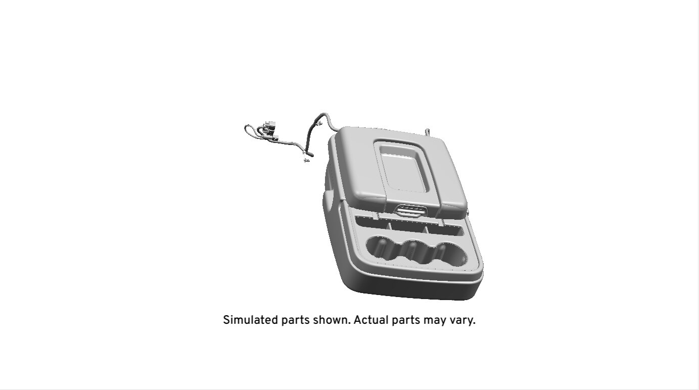 GM Genuine Parts Dark Ash Gray Front Center Seat Armrest