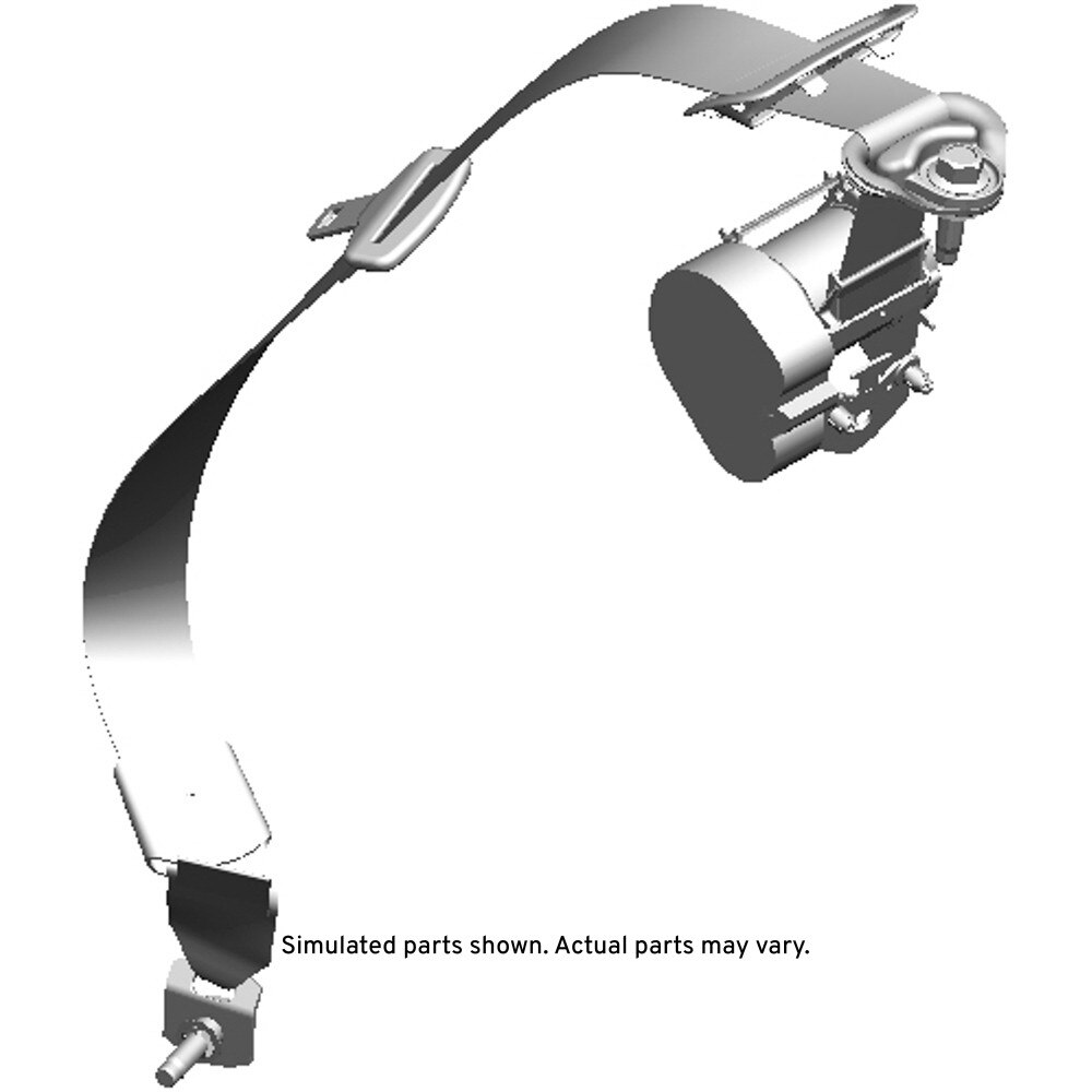 GM Genuine Parts Light Titanium Rear Driver Side Seat Belt with Retractor