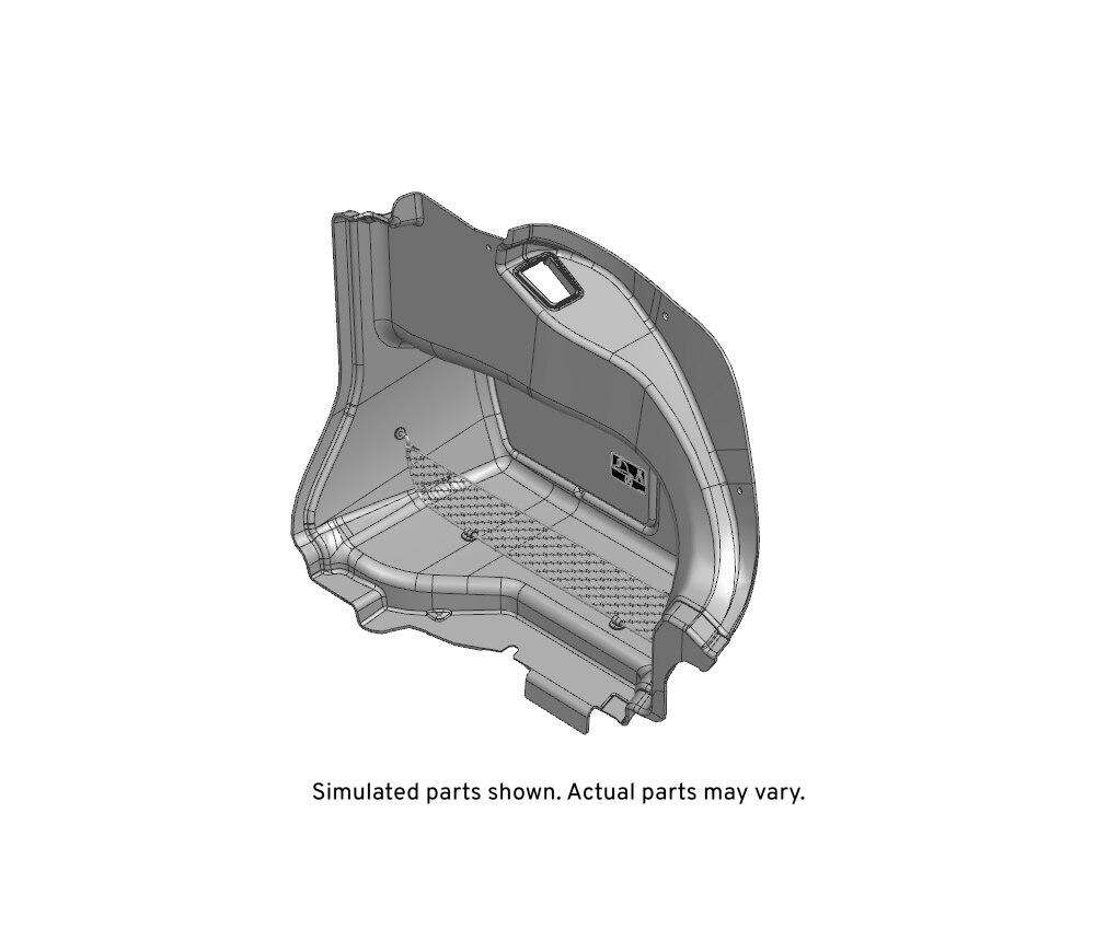 GM Genuine Parts Black Diamond Passenger Side Rear Compartment Side Trim