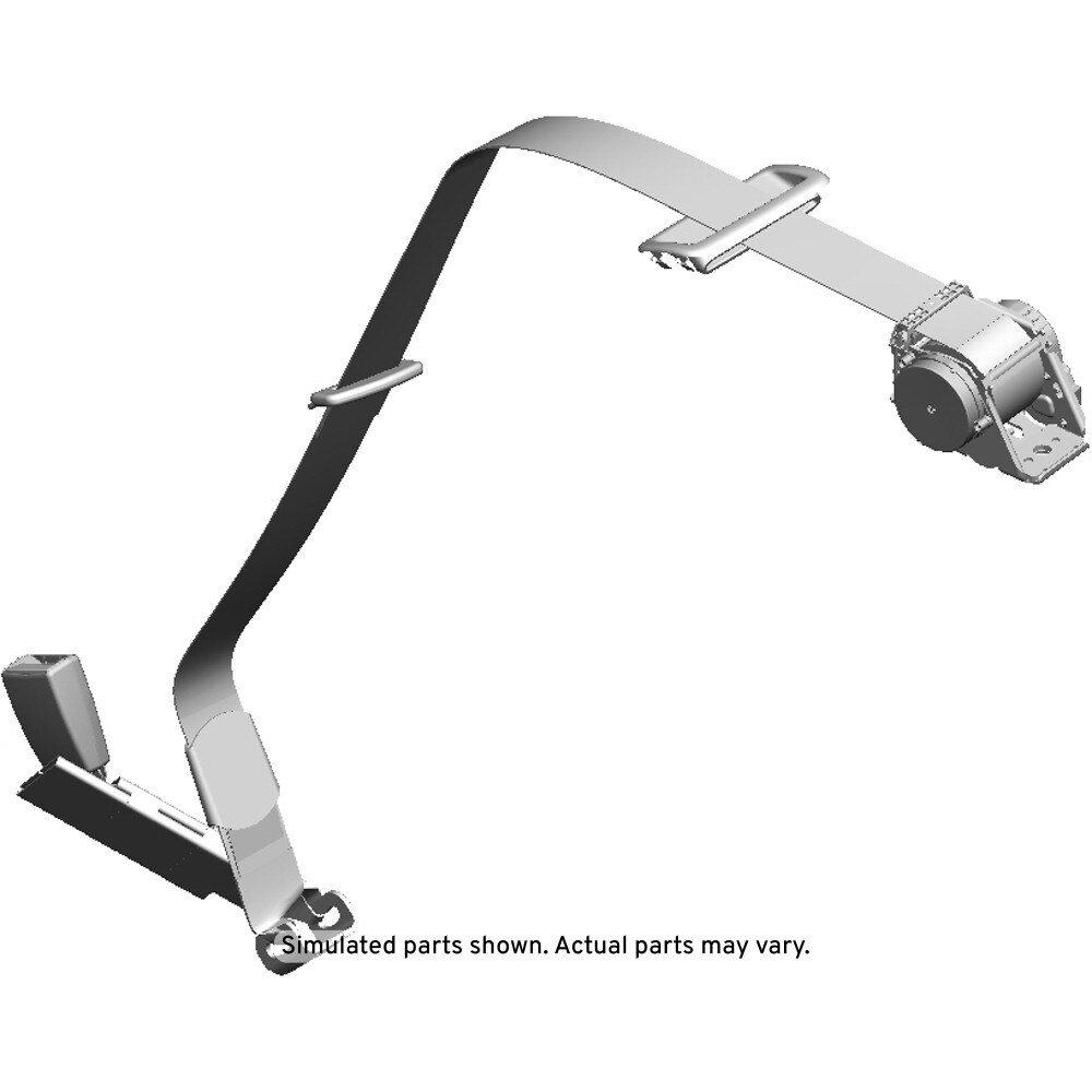 GM Genuine Parts Jet Black Rear Center Seat Belt with Retractor
