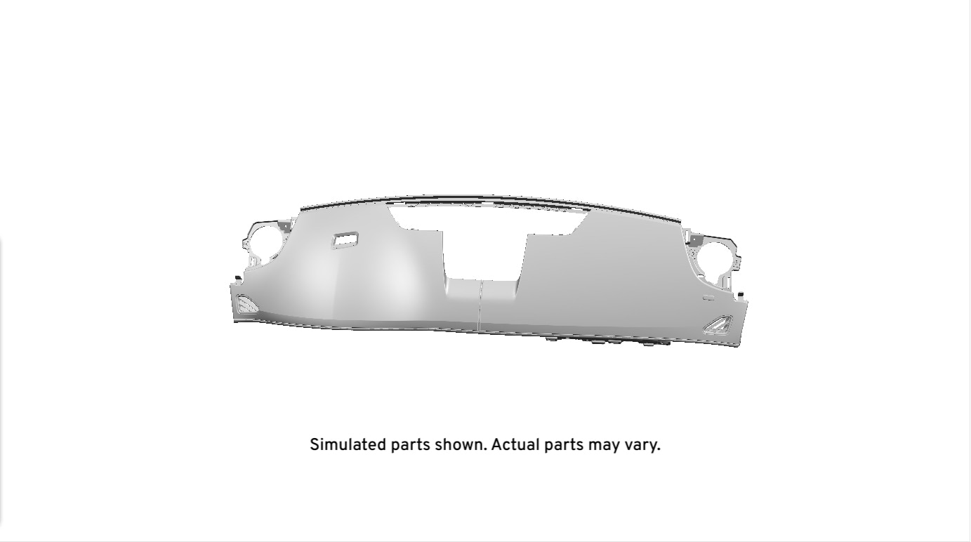 GM Genuine Parts Jet Black Instrument Panel Upper Trim Panel