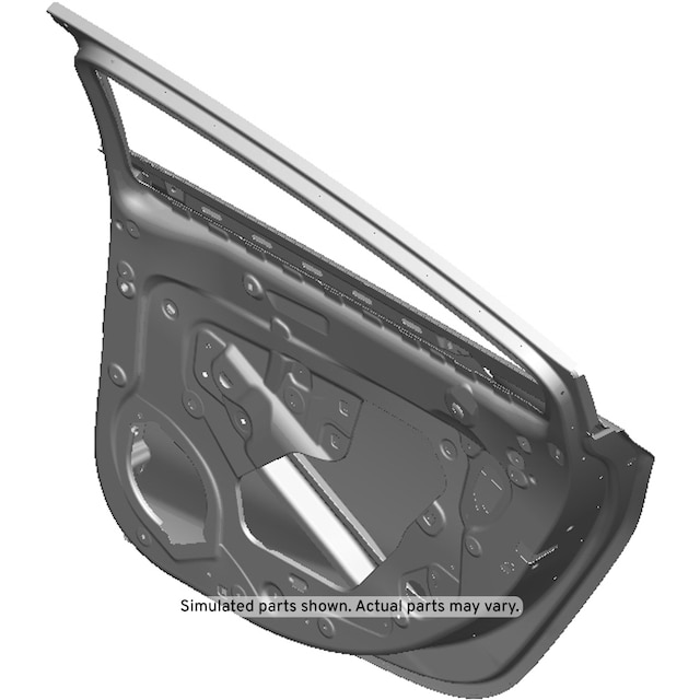GM Genuine Parts Passenger Side Rear Door with Reinforcements, Bar, Plates, and Channel