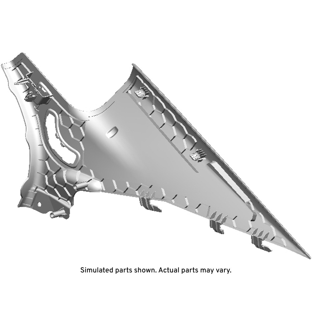 GM Genuine Parts Platinum Body Side Rear Driver Side Window Garnish Molding