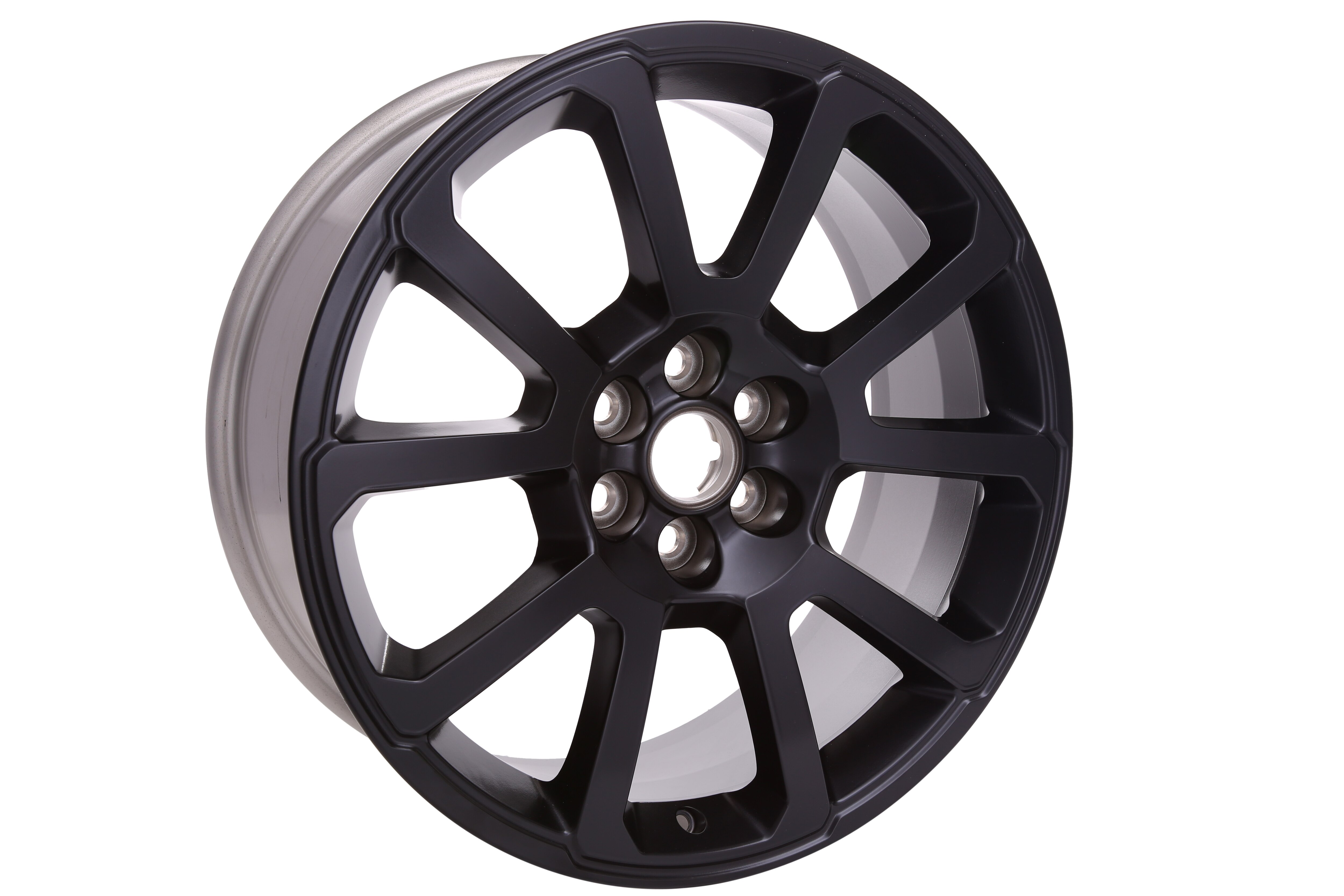 GMC 20x8.5-Inch Aluminum 5-Split-Spoke Wheel in Low Gloss Black