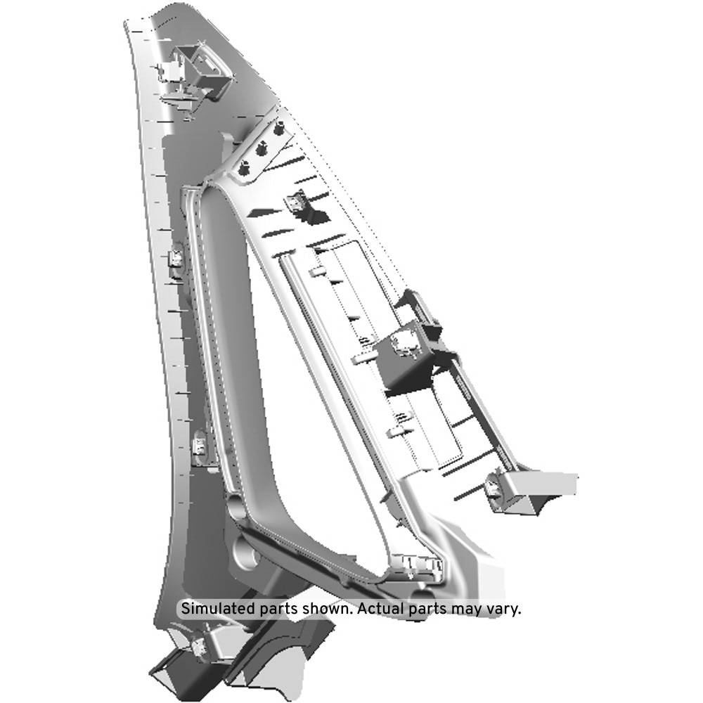 GM Genuine Parts Jet Black Driver Side Body Side Rear Window Lower Garnish Molding