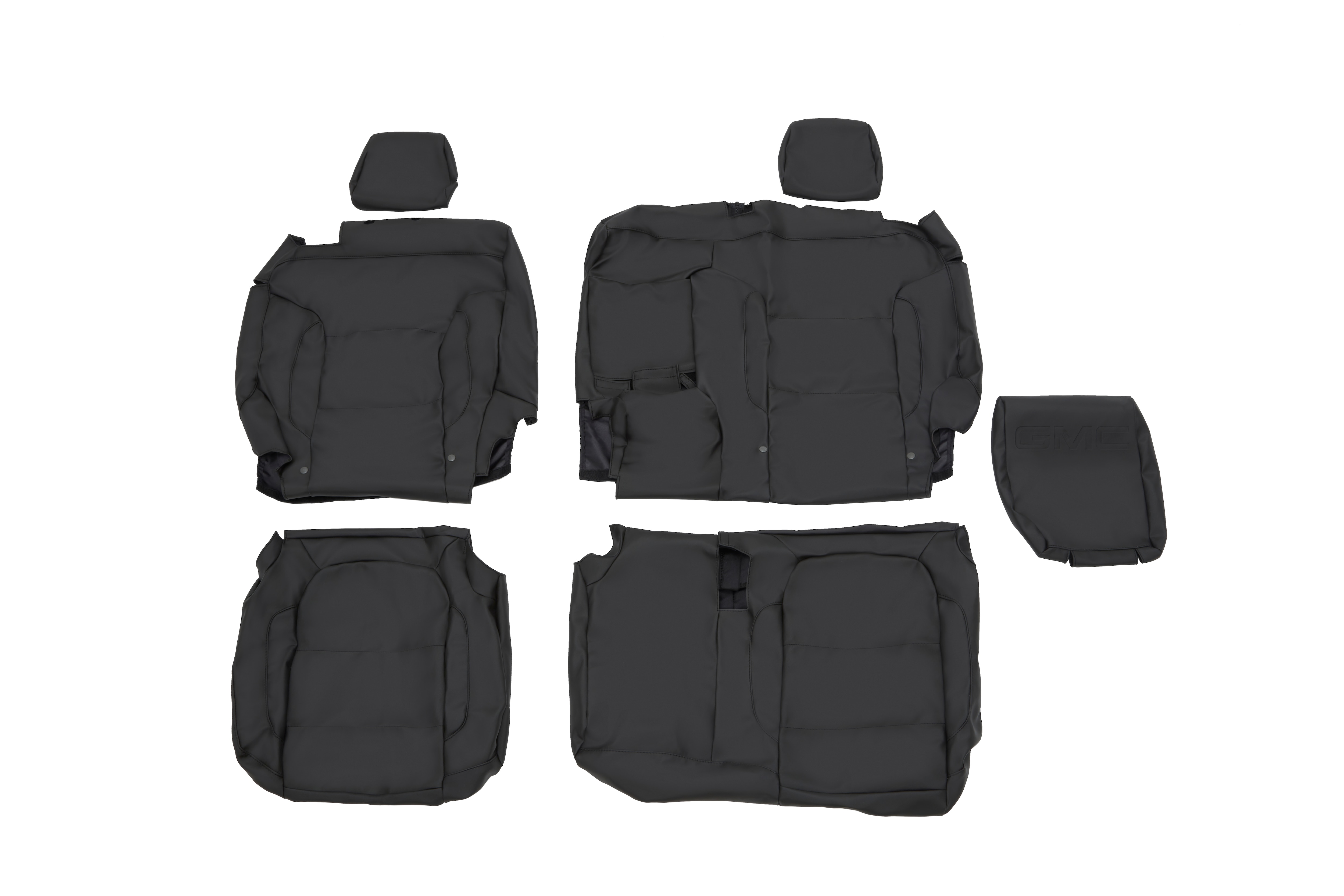 Acadia Protective Second-Row Bench Seat Cover Set in Jet Black with GMC Logo