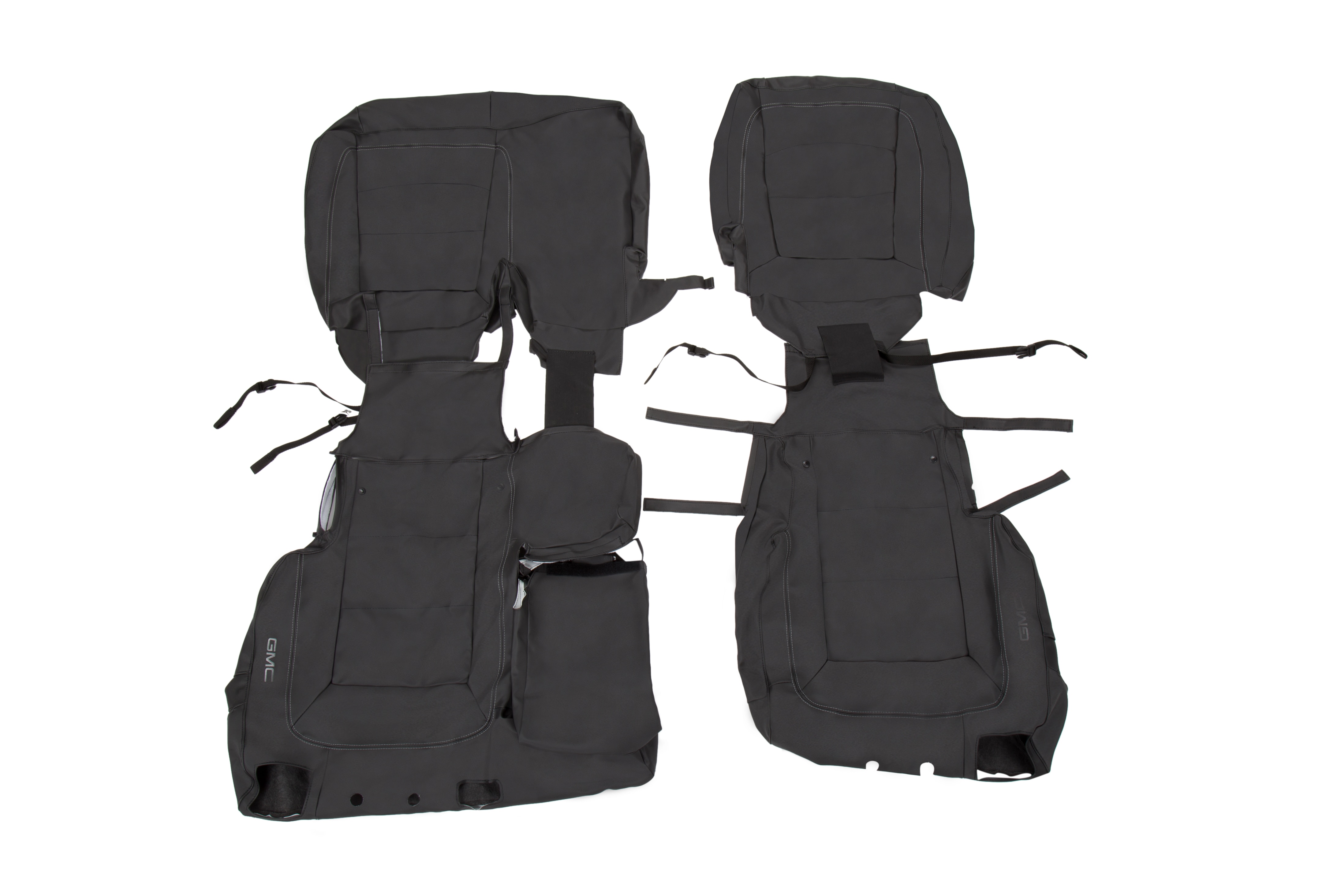Terrain Protective Second-Row Bench Seat Cover Set in Jet Black with GMC Logo