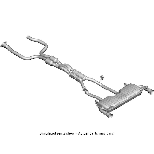 GM Genuine Parts Exhaust Muffler Assembly with 3-Way Catalytic Converter, Pipes, Shield, and Insulator