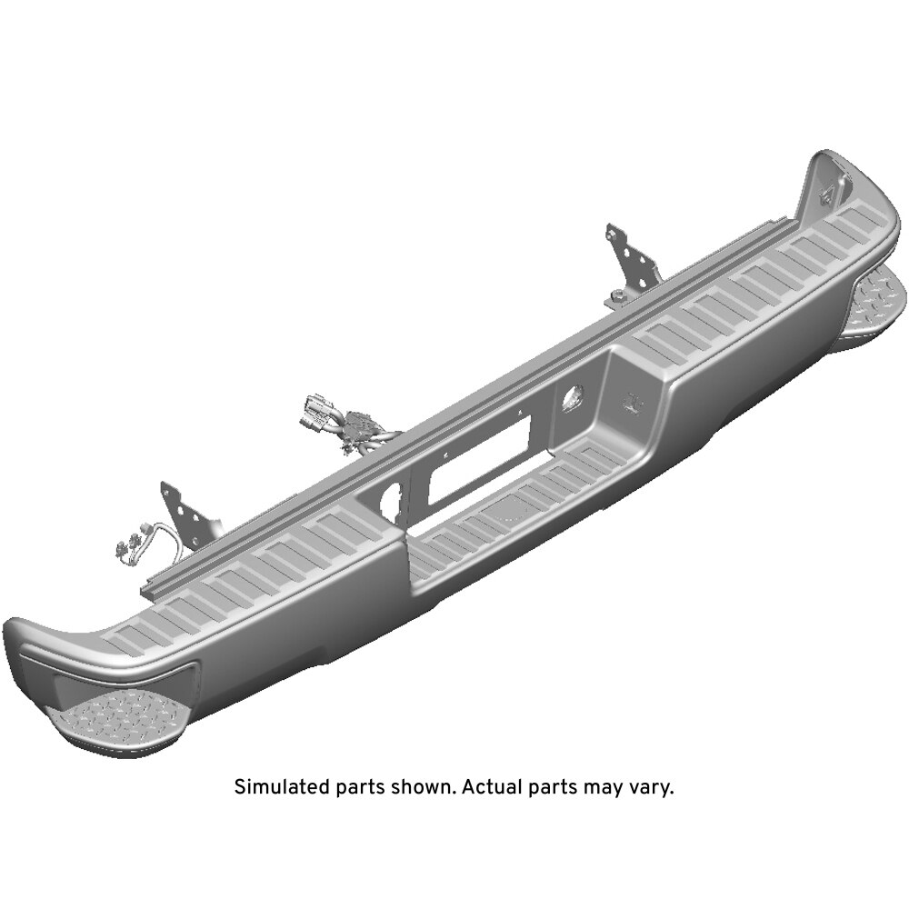 GM Genuine Parts Bright Chrome Rear Bumper Impact Bar