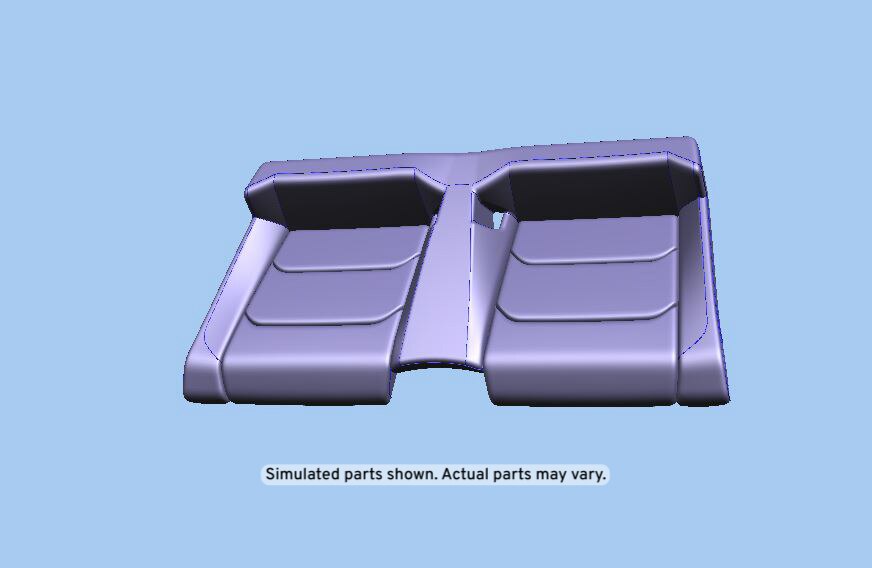 GM Genuine Parts Medium Ash Gray Rear Seat Cushion Cover