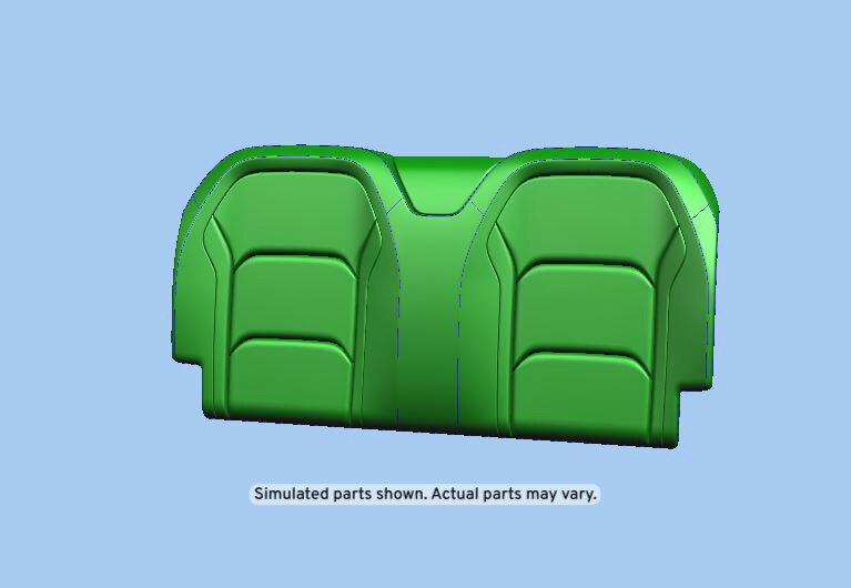 GM Genuine Parts Dark Galvanized Cool Rear Seat Back Cushion Cover