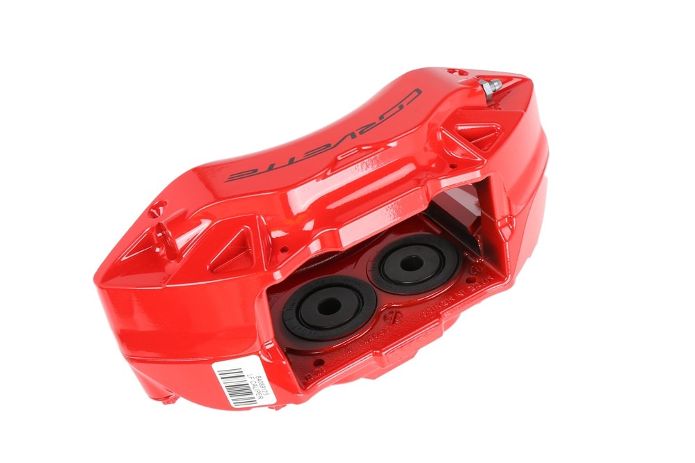 GM Genuine Parts Red Front Driver Side Disc Brake Caliper Assembly