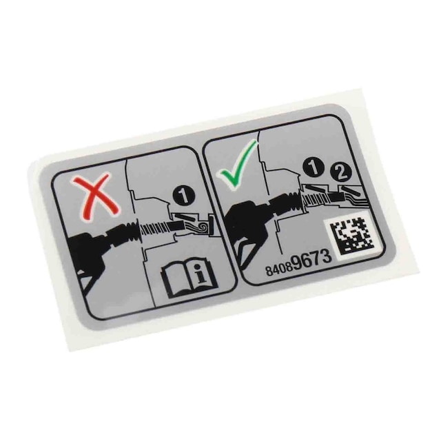 GM Genuine Parts Fuel Cap Information Label