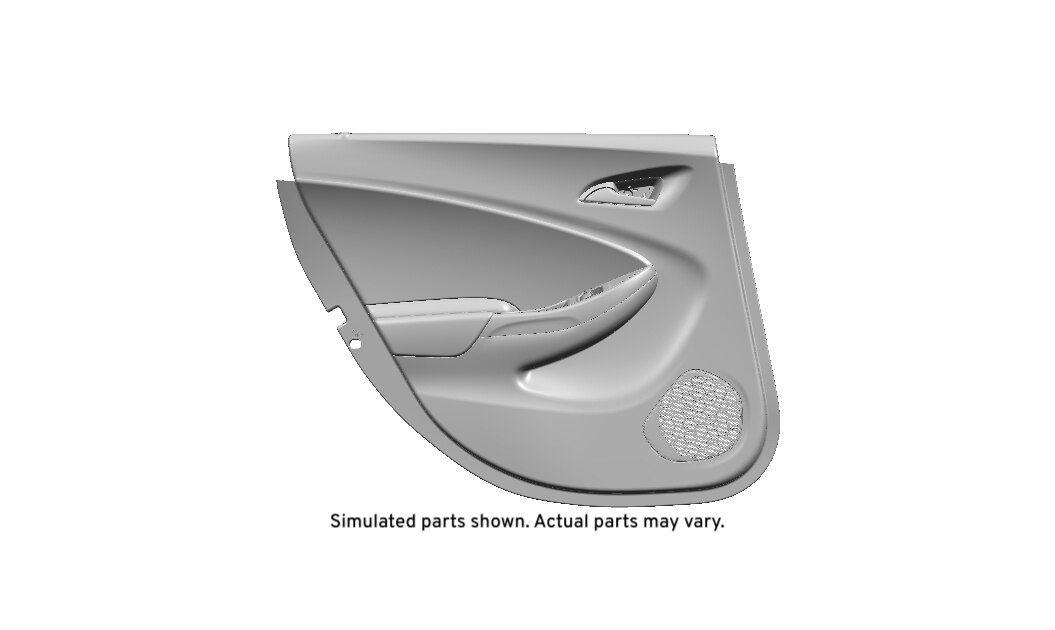 GM Genuine Parts Dark Ash Gray Rear Driver Side Door Trim