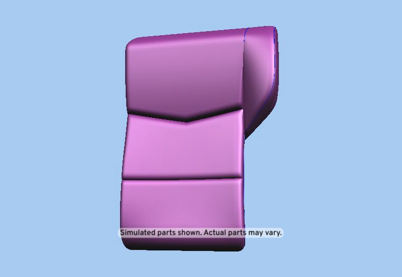 GM Genuine Parts Jet Black Rear Driver Side Seat Back Cover