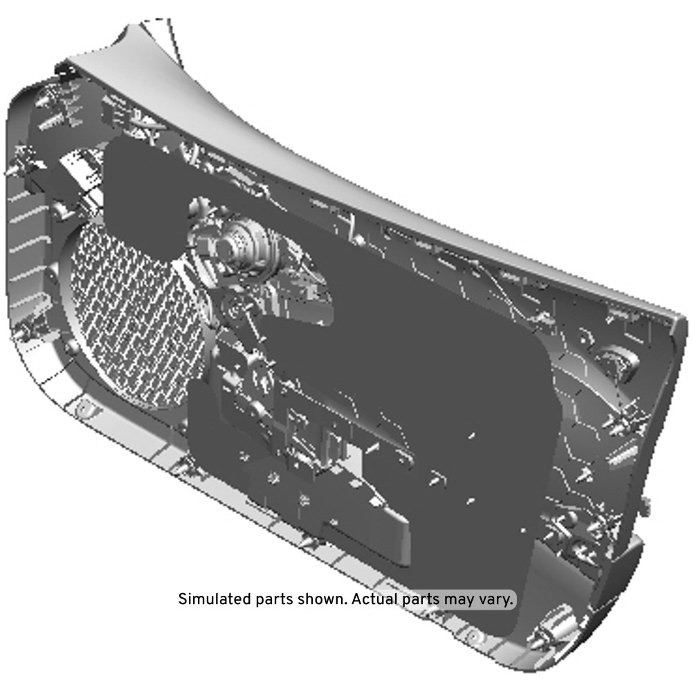 GM Genuine Parts Dark Galvanized Cool Front Driver Side Door Trim