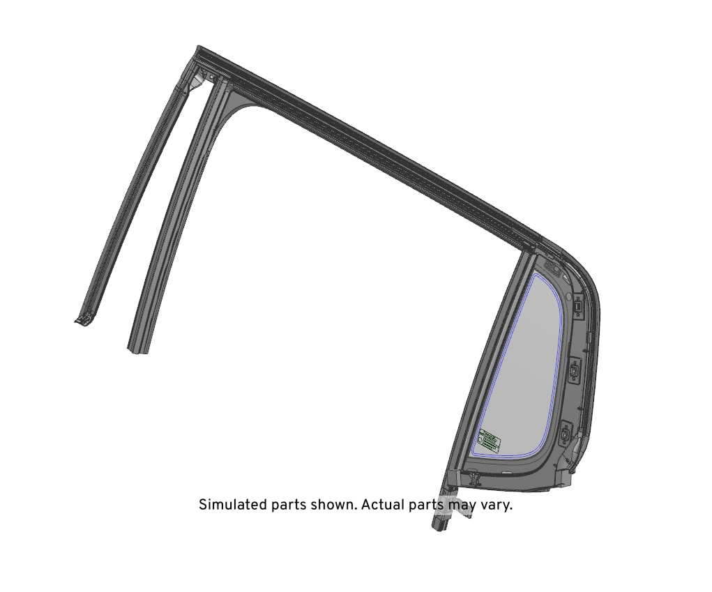 GM Genuine Parts Rear Driver Side Door Window Weatherstrip