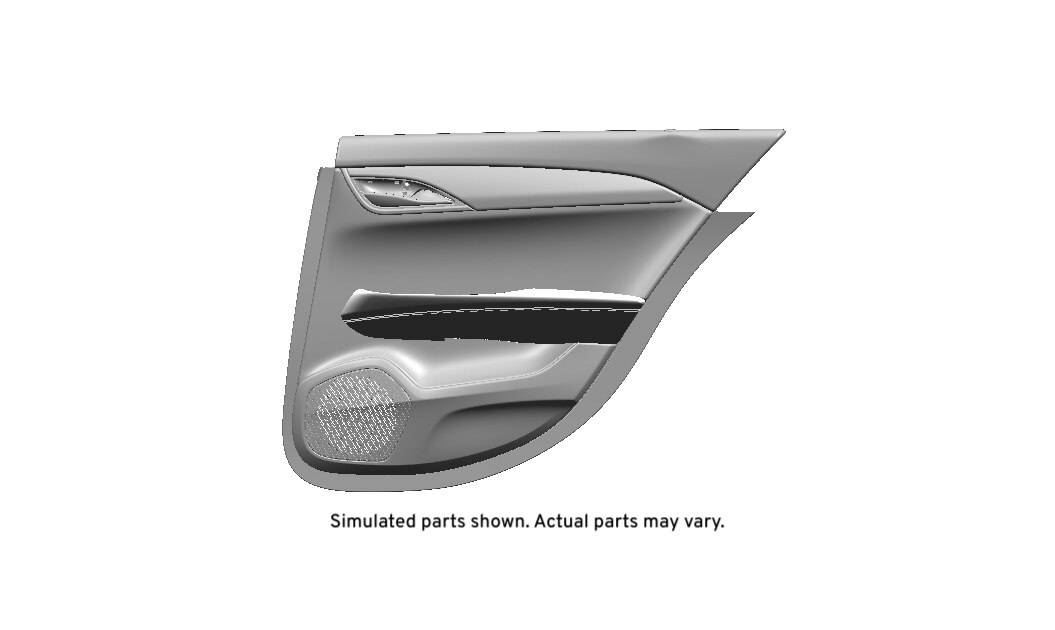 GM Genuine Parts Jet Black Rear Passenger Side Door Trim