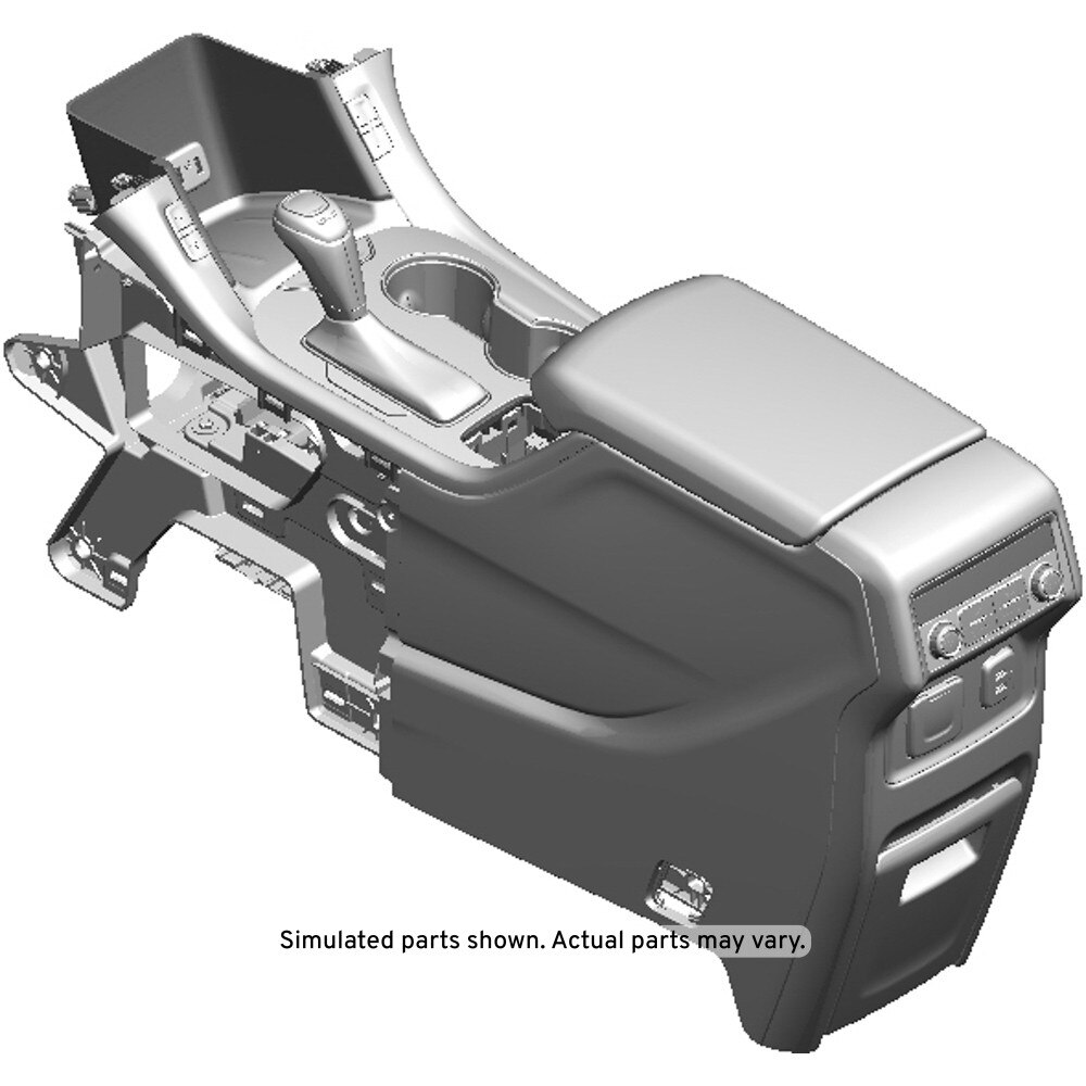 GM Genuine Parts Light Ash Gray Front Floor Console