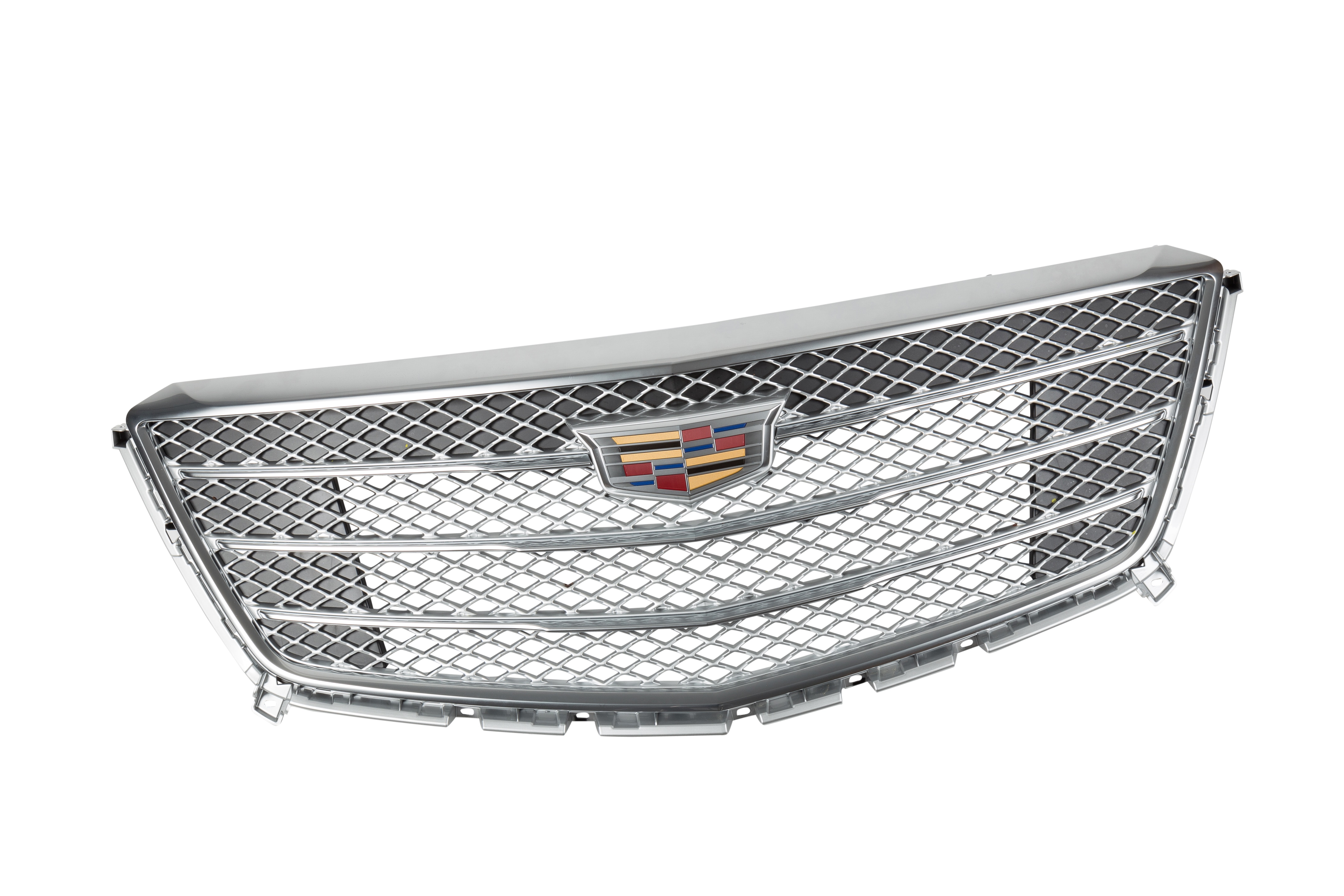 Cadillac Grille in Radiant Silver Metallic with Cadillac Logo (For