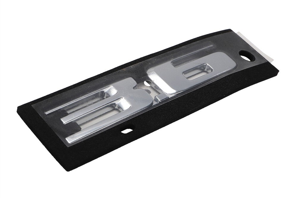 GM Genuine Parts Galvano Silver Rear Compartment Lid Engine Name Plate