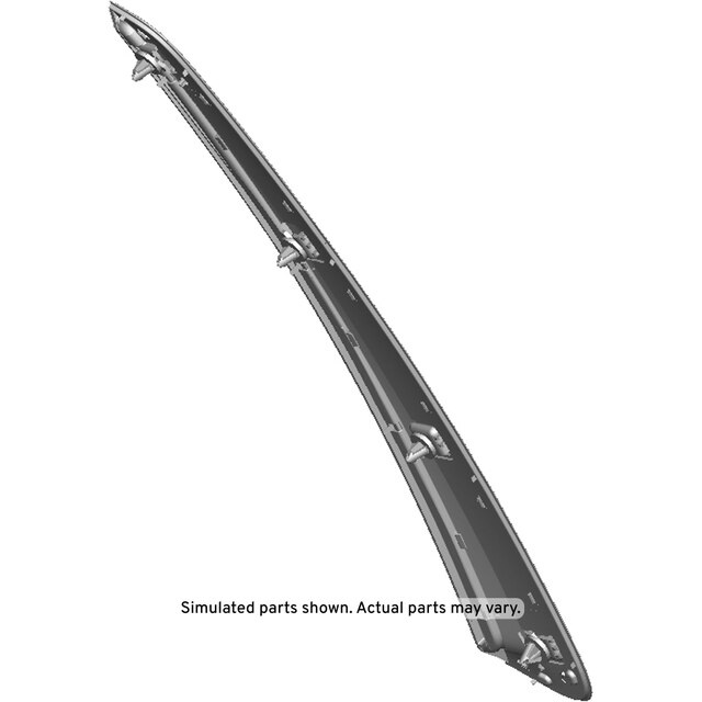 GM Genuine Parts Black Passenger Side Body Side Rear Molding