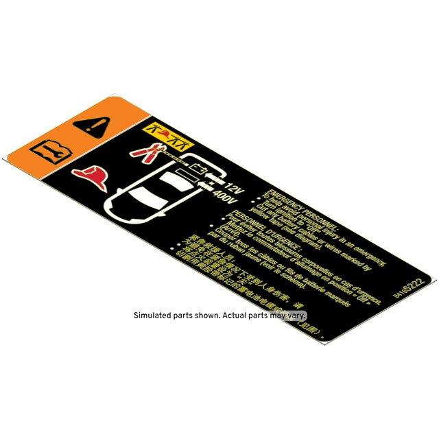 GM Genuine Parts Battery Warning Label