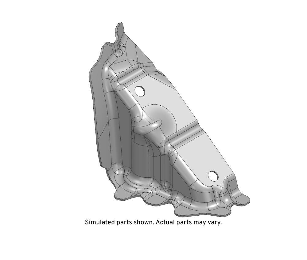 GM Genuine Parts Passenger Side Front Compartment Side Rail Rear Reinforcement
