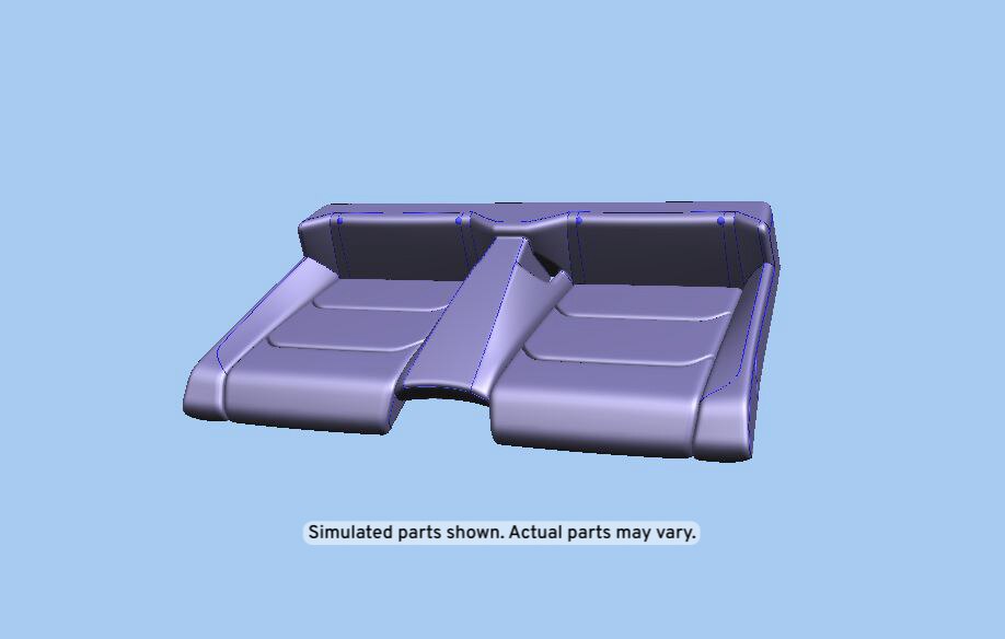 GM Genuine Parts Jet Black Rear Seat Cushion Cover