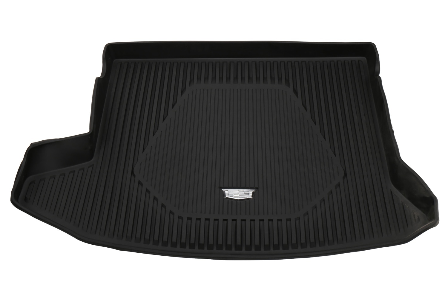 Premium All-Weather Cargo Area Tray in Jet Black with Cadillac