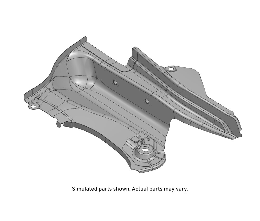 GM Genuine Parts Passenger Side Body Side Outer Rear Panel Drain Gutter