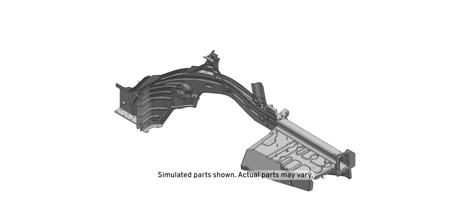 GM Genuine Parts Driver Side Rear Compartment Floor Panel Rail