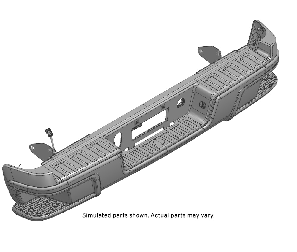 GM Genuine Parts Exterior Bright Chrome Rear Bumper Impact Bar