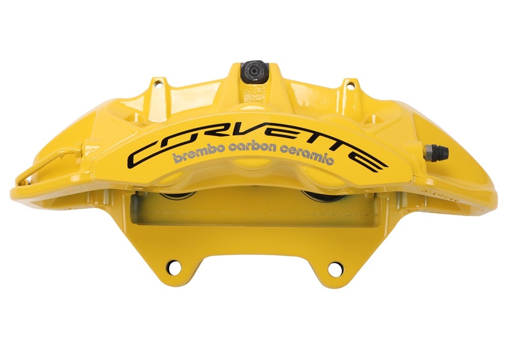 GM Genuine Parts Yellow Front Passenger Side Disc Brake Caliper Assembly