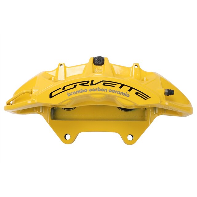GM Genuine Parts Yellow Front Passenger Side Disc Brake Caliper Assembly