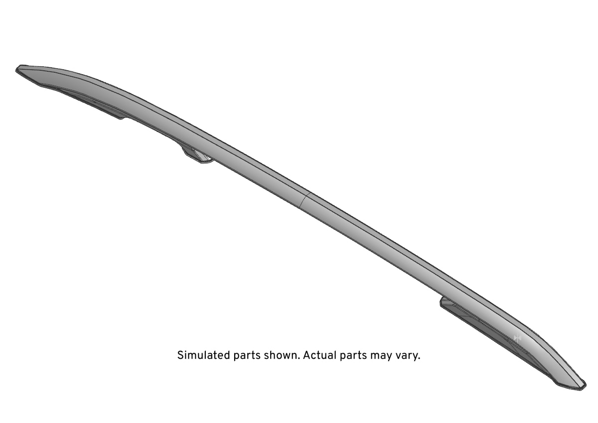 GM Genuine Parts Anodized Bright Driver Side Luggage Carrier Side Rail
