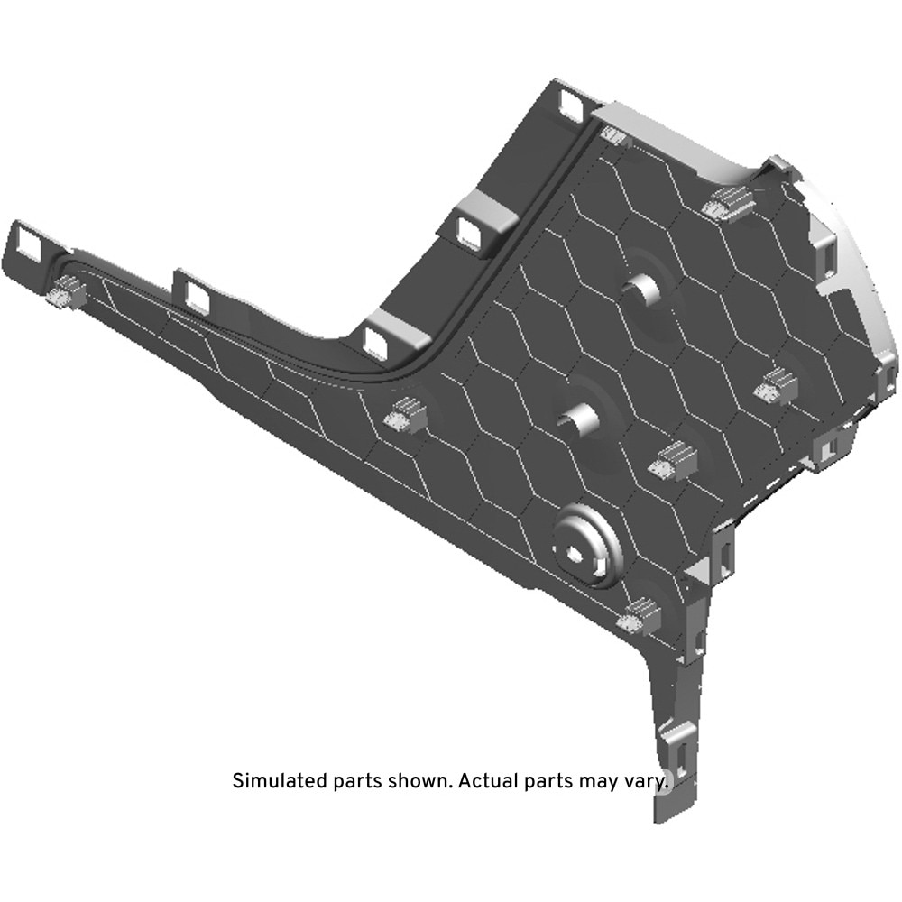 GM Genuine Parts Jet Black Front Passenger Side Floor Console Rear Trim Panel