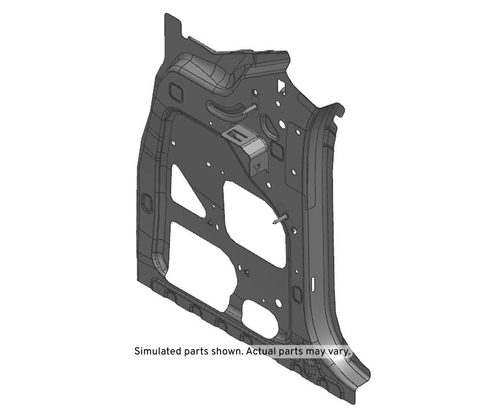 GM Genuine Parts Passenger Side Body Hinge Pillar Inner Lower Panel