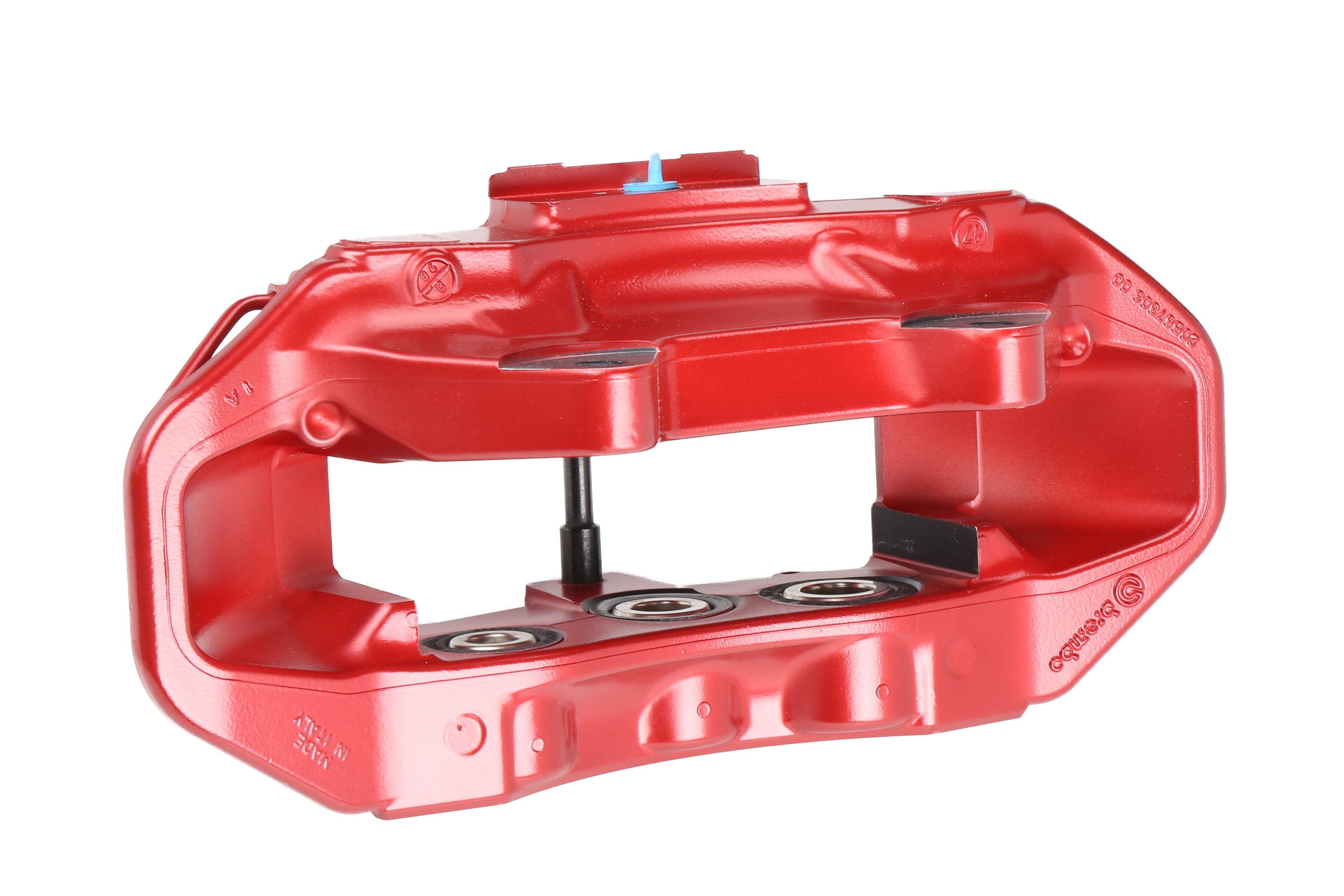 GM Genuine Parts Red Front Driver Side Disc Brake Caliper Assembly