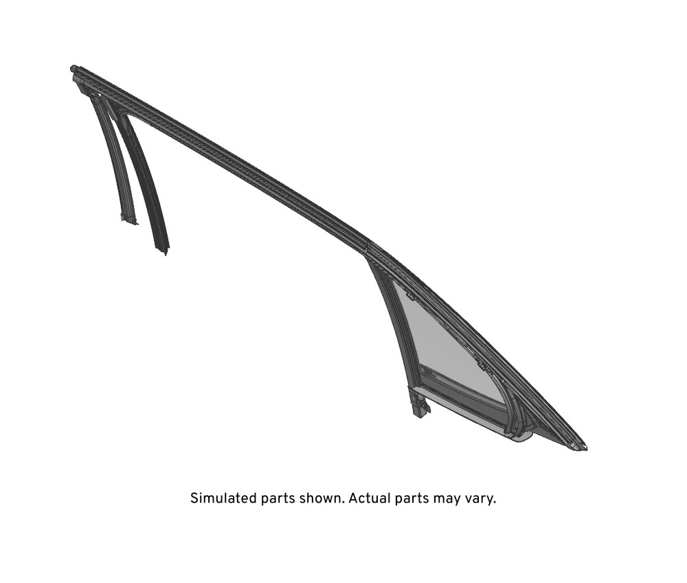 GM Genuine Parts Rear Passenger Side Door Window Weatherstrip